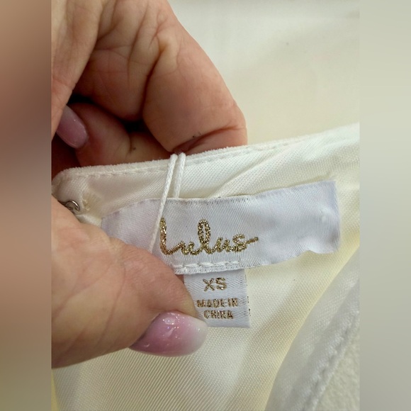 Lulus NWT “Idyllic Perfection” White Plunge Sleeveless Mermaid Maxi Size Small - Picture 4 of 12